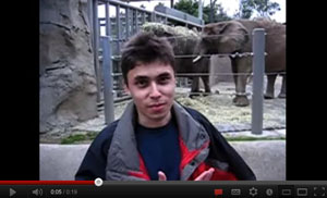 A screen shot from the first video uploaded to YouTube
